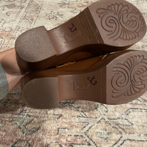b.o.c Women's Cecila Medium Brown Clogs SZ 9 Chunky Brown Leather Heels NEW - Picture 5 of 10